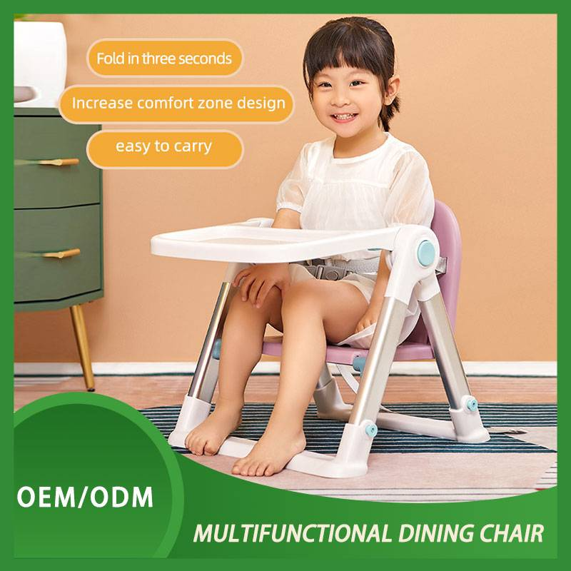 MultiPurpose Children's Dining Chair With Wheel Simple Baby Plastic